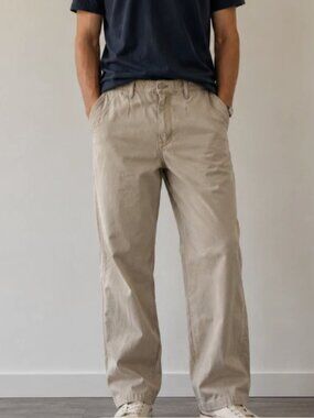NWT LEVI'S XX CHINO EZ ELASTIC WAIST KHAKI MEN'S PANTS L COMFORT PULL UP